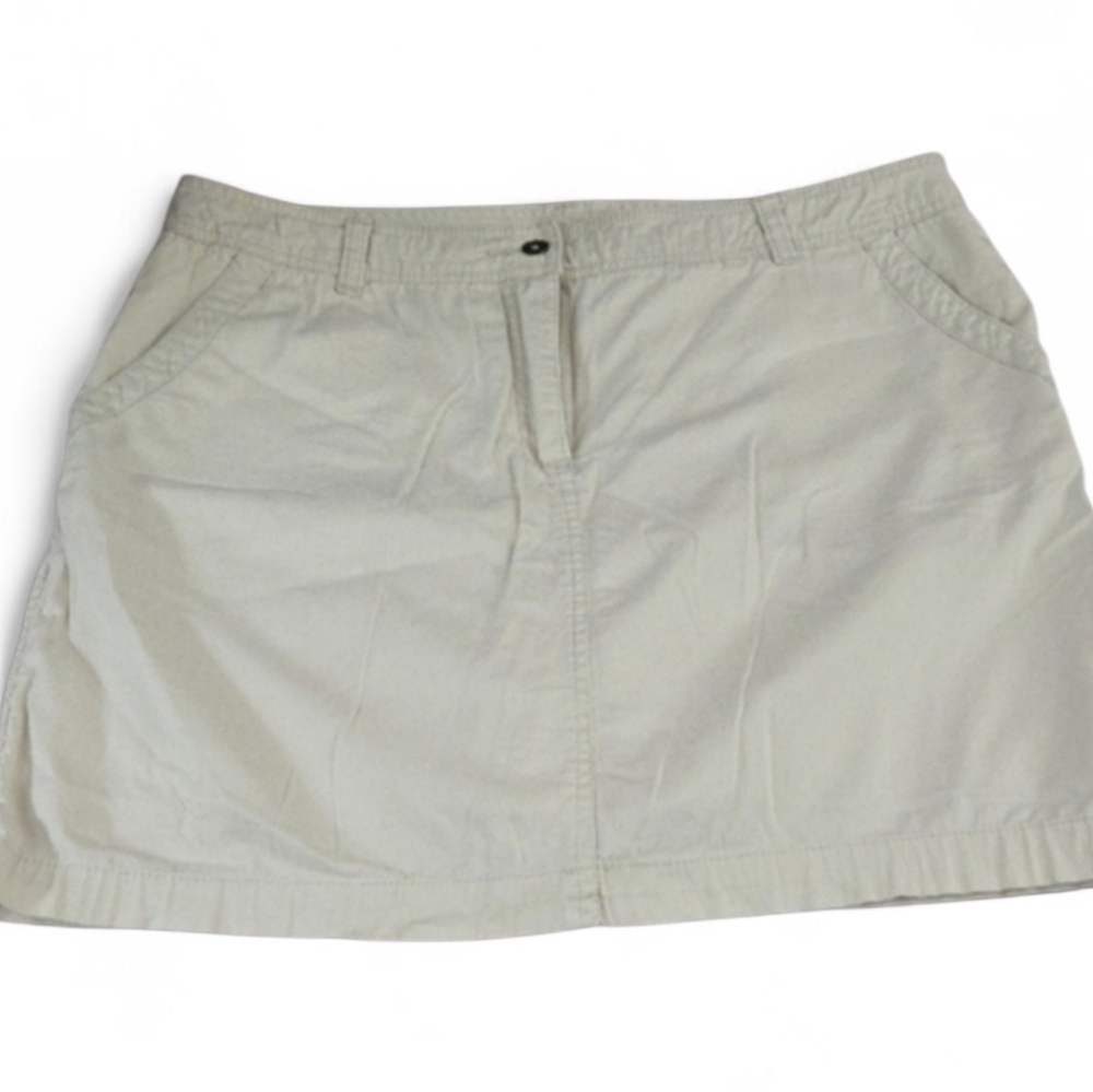 Laura Scott Cream Cotton Skort